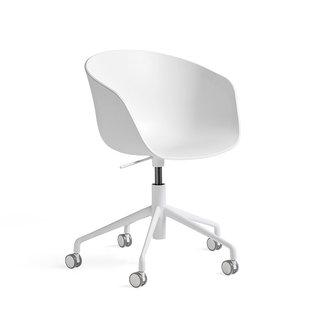 Fauteuil de Bureau Design Misla 98-108cm Blanc