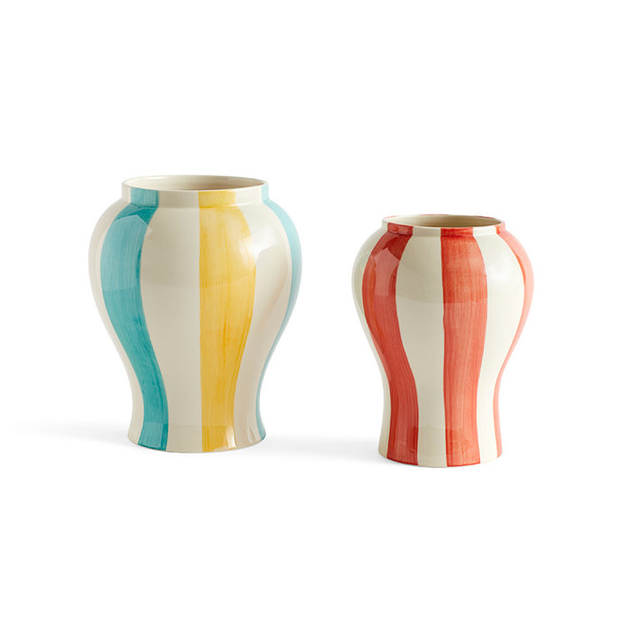 HAY Sobremesa vaas - Green and yellow