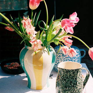 HAY Vase Sobremesa - Vert et jaune