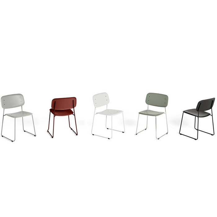 HAY Soft Edge55 chair  SLED - Black steel frame (plastic seat)