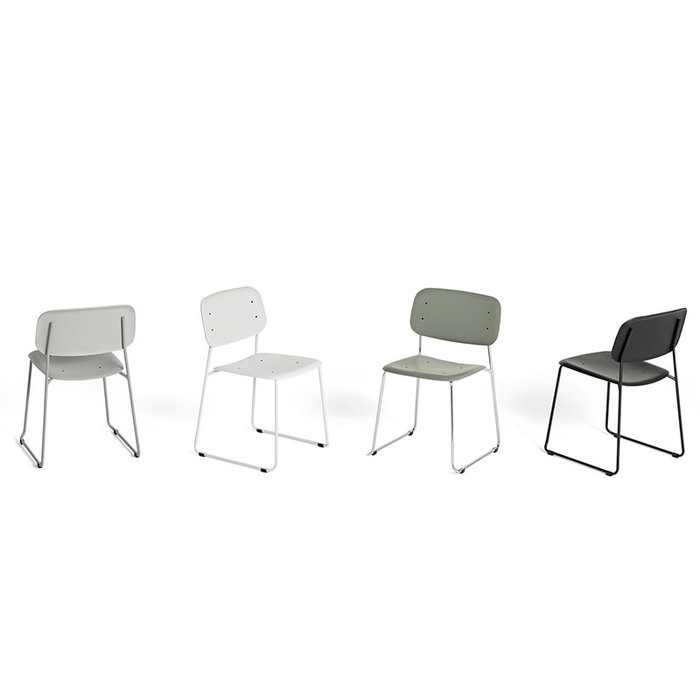 HAY Soft Edge55 chair  SLED - Black steel frame (plastic seat)