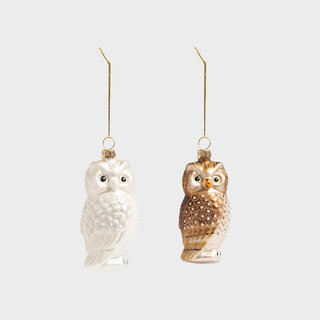 &K Amsterdam Pendentif de Noël - Owl  White