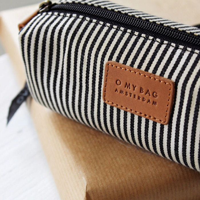 O MY BAG Trousse  Signature Cotton/Camel Hunter Leather - O MY BAG