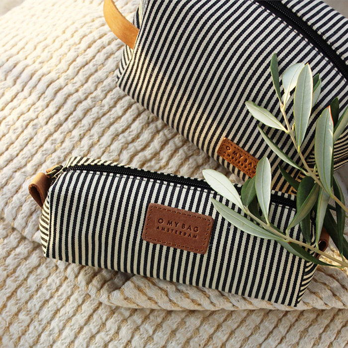 O MY BAG Trousse  Signature Cotton/Camel Hunter Leather - O MY BAG