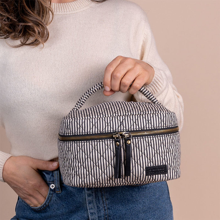 O MY BAG Trousse de maquillage Elise Cotton/ Leather - O MY BAG