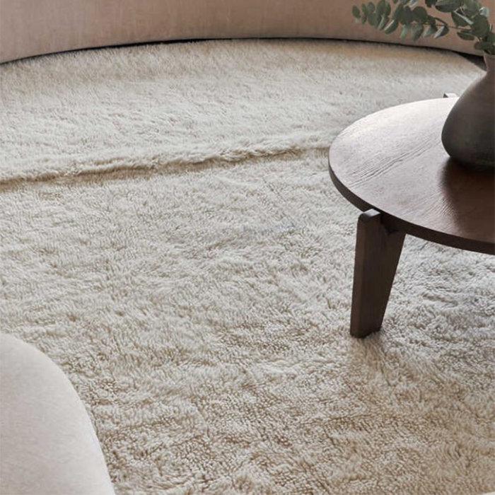 Lorena Canals Tundra Sheep White L  - wasbaar tapijt wol 170 x 240 cm