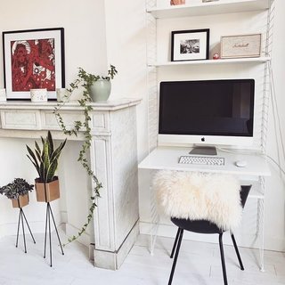 String Wandrek met bureau (wit)