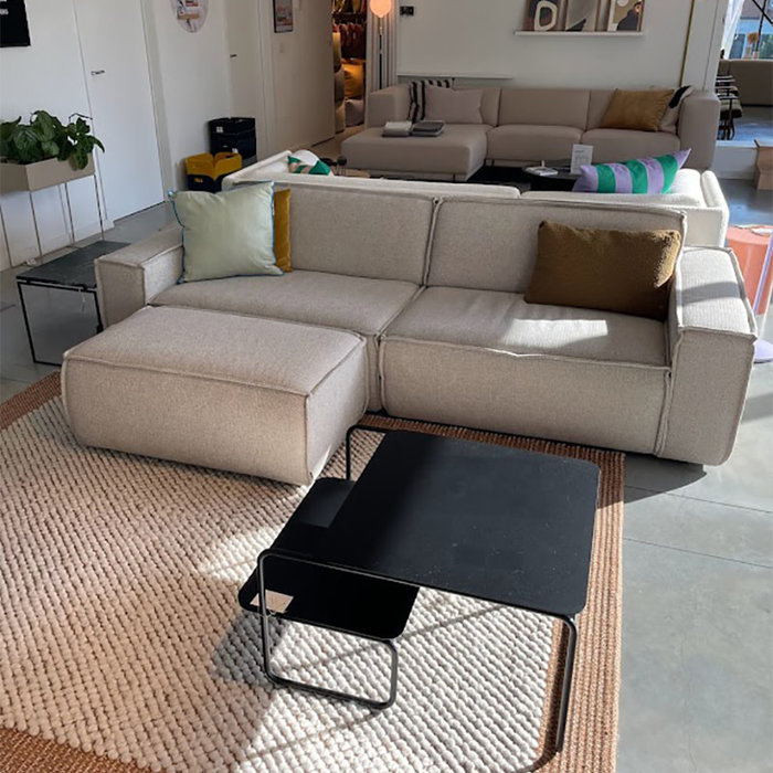 Fest Amsterdam Edge sofa - 3 seater + pouf - Polvere beige 21