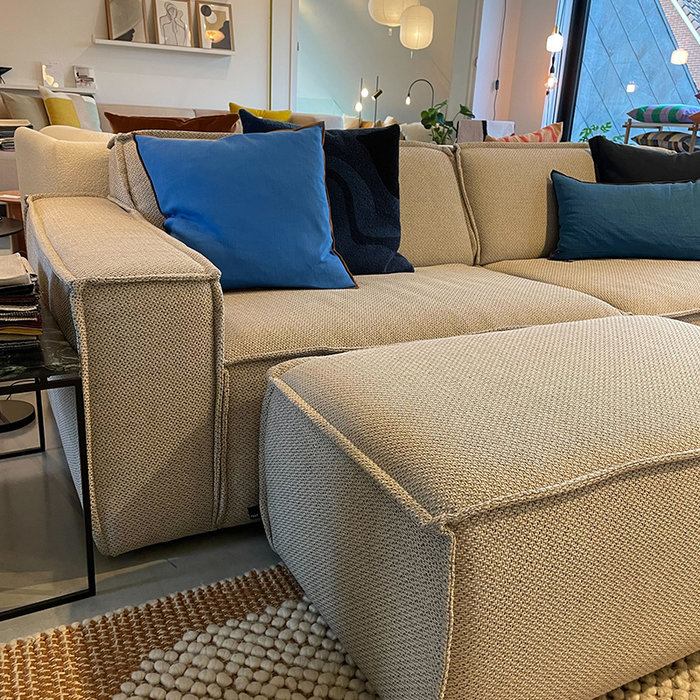 Fest Amsterdam Edge sofa - 3 seater + pouf - Polvere beige 21