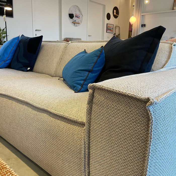 Fest Amsterdam Edge sofa - 3 seater + pouf - Polvere beige 21