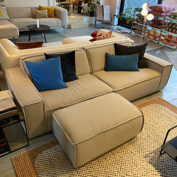 Fest Amsterdam Edge sofa - 3 seater + pouf - Polvere beige 21