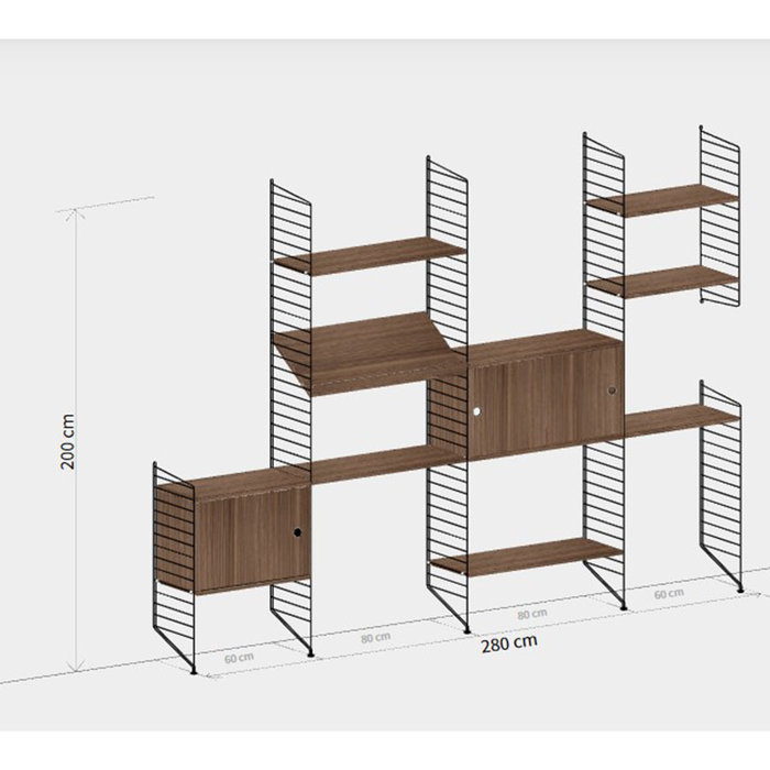 String Wandconfiguratie 57 - Woonkamer
