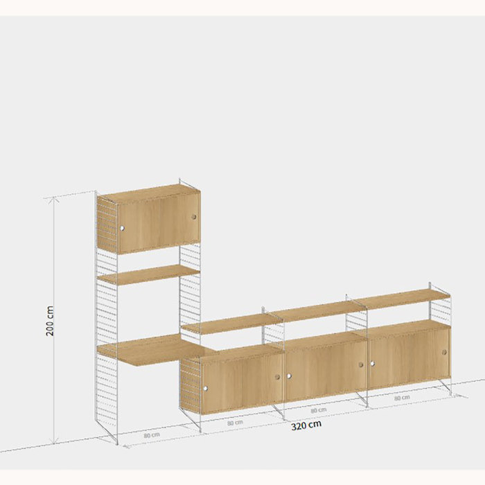 String Wandconfiguratie 61 - Woonkamer