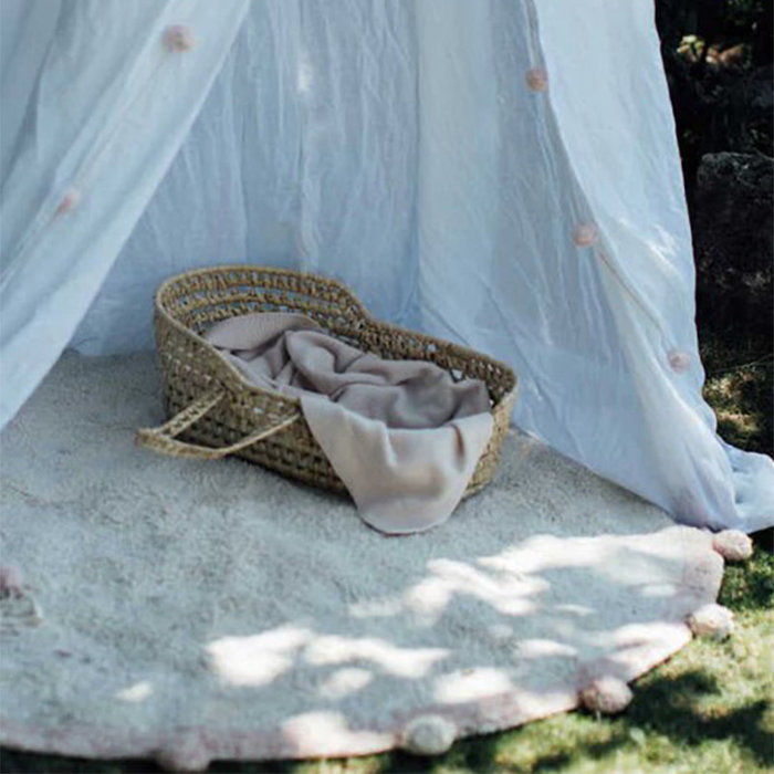 Lorena Canals Bubbly Vintage Nude - tapis en coton lavable Ø120 cm