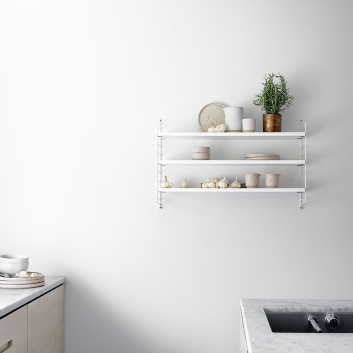 String Pocket wandkast wit-wit 60x15x50