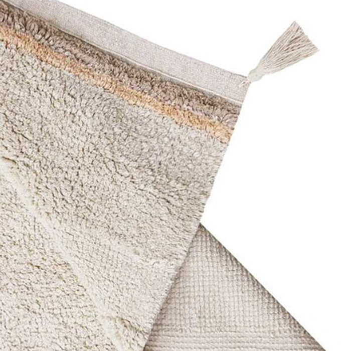 Lorena Canals Bloom Natural XS - wasbaar tapijt katoen 90 x 130 cm