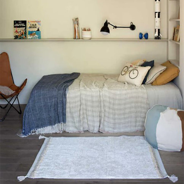 Lorena Canals Bloom Natural XS - wasbaar tapijt katoen 90 x 130 cm