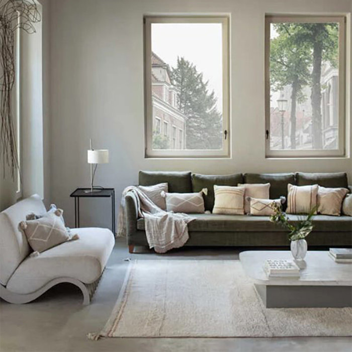 Lorena Canals Bloom Natural XS - wasbaar tapijt katoen 90 x 130 cm