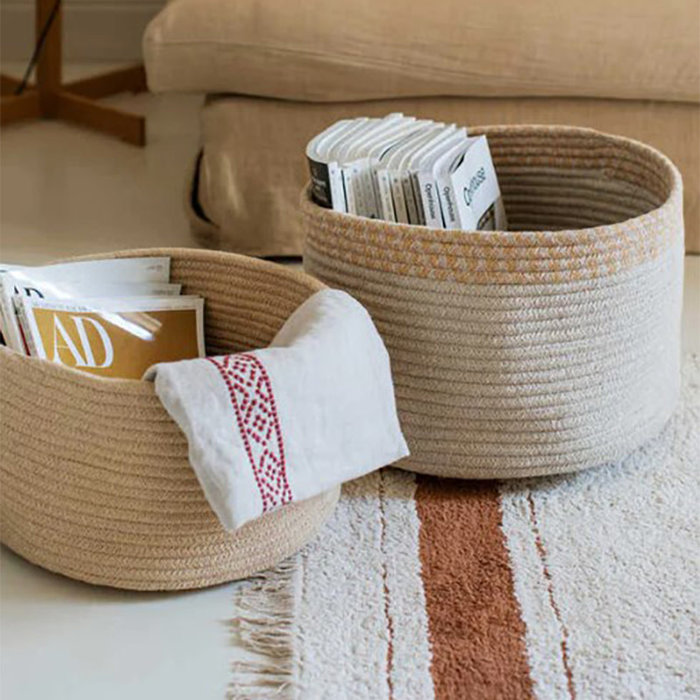 Lorena Canals Panier de rangement Gram Golden Ø 35 x 20 cm