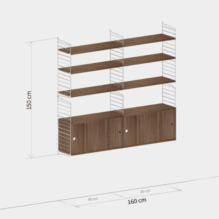 String Wandconfiguratie 66 - Woonkamer