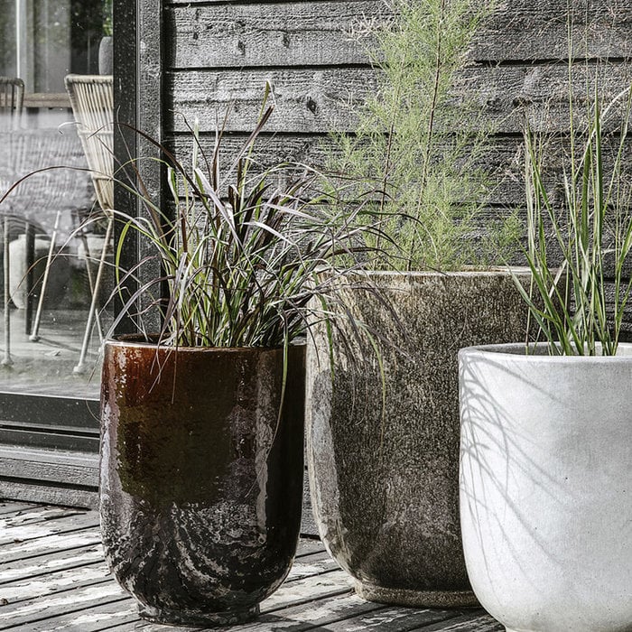 House Doctor Bloempot Pho - Nougat (Set van 2)