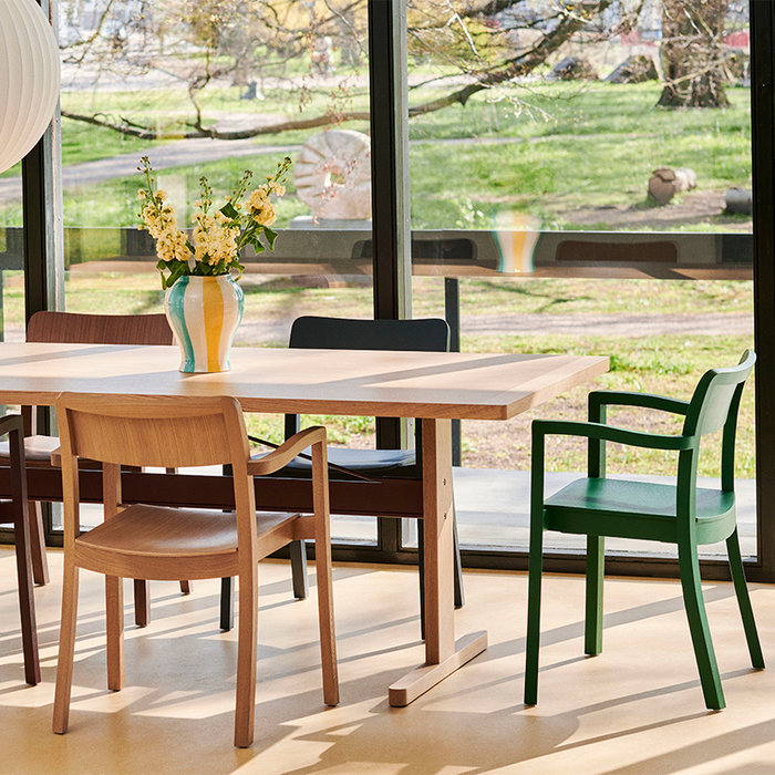 HAY Passerelle table - natural oak frame - oak veneer tabletop