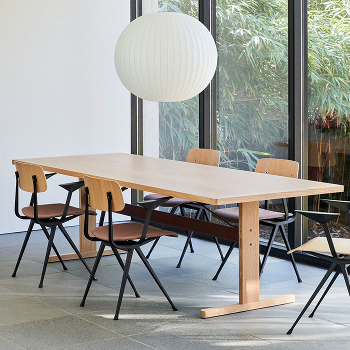 HAY Passerelle table - natural oak frame - oak veneer tabletop