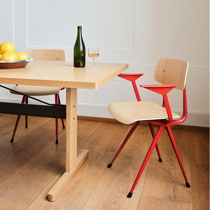 HAY Passerelle table - natural oak frame - oak veneer tabletop