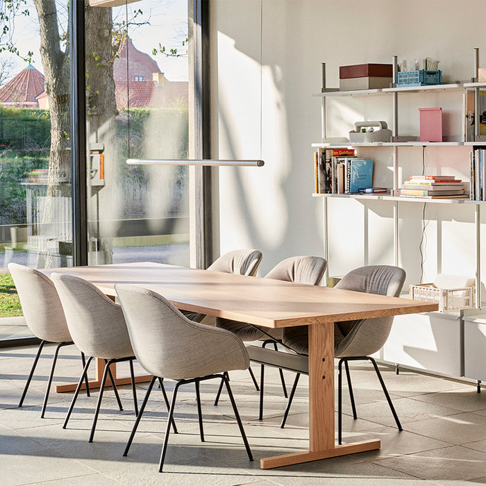 HAY Passerelle table - natural oak frame - oak veneer tabletop