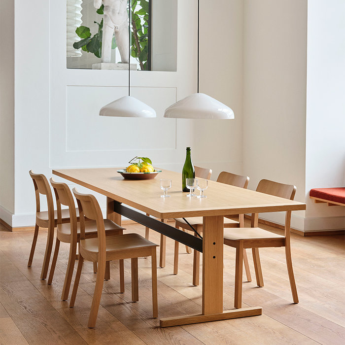 HAY Passerelle table - natural oak frame - oak veneer tabletop