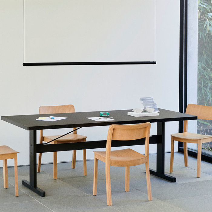 HAY Passerelle table - ink black frame - ink black frame veneer tabletop