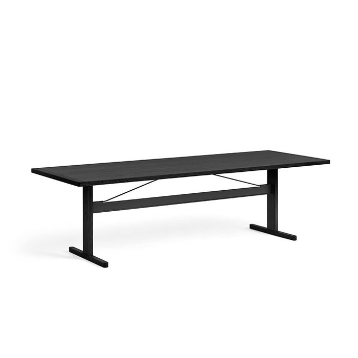 HAY Passerelle table - ink black frame - ink black frame veneer tabletop