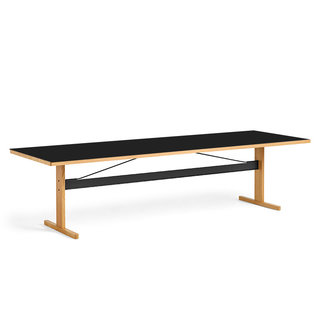 HAY Passerelle table - natural oak frame - linoleum tabletop