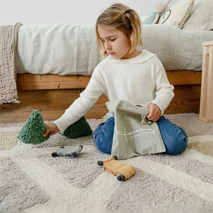 Lorena Canals Tapis de jeu Eco city - tapis en coton lavable 120 x 170 cm