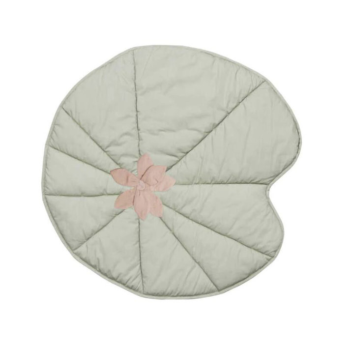 Lorena Canals Tapis de jeu nénuphar Olive - tapis lavable coton