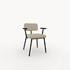Studio Henk Ode dining armchair - black frame  - black oak armrest