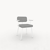 Studio Henk Ode dining armchair - white frame  - white oak armrest