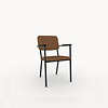 Studio Henk Co dining armchair - black frame - black oak armrest