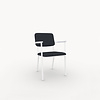 Studio Henk Co dining armchair - white frame - white oak armrest
