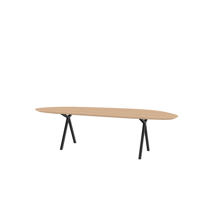 Studio Henk Table slim x-type Blob - plateau en chêne clair naturel