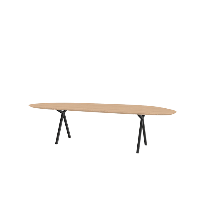 Studio Henk Table slim x-type Blob - plateau en chêne clair naturel