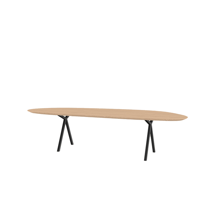Studio Henk Table slim x-type Blob - plateau en chêne clair naturel