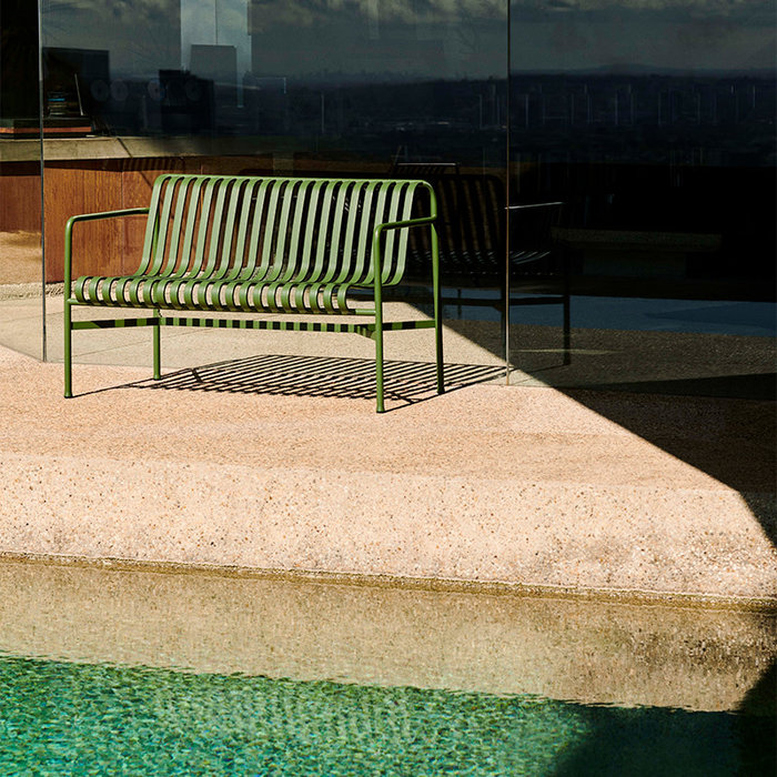 HAY Palissade dining bench with armrest