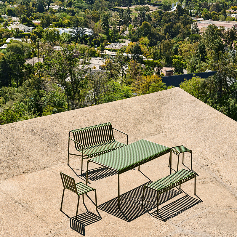 HAY Palissade dining bench with armrest - HAY