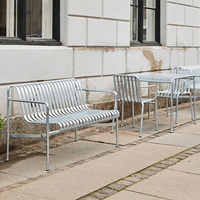 HAY Palissade dining bench with armrest