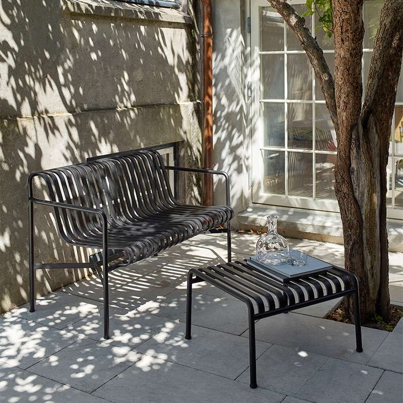 HAY Palissade dining bench with armrest - HAY