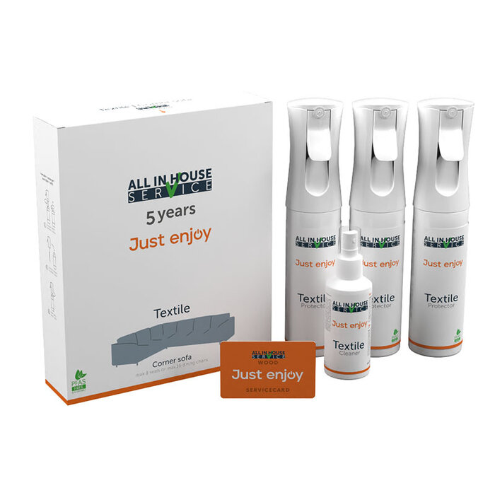 Protexx Protexx Textiel - All in House Service - Canapé d'angle 5/7 places - 5 ans de service