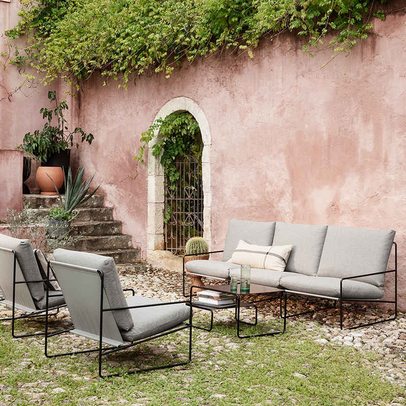 Fermliving Desert 3-seater  - Black frame - Fermliving