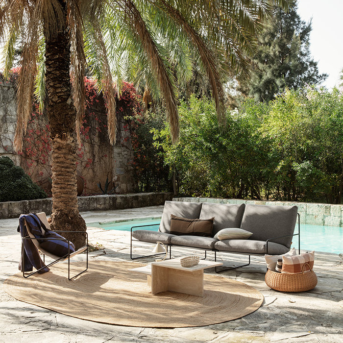 Fermliving Desert 3-seater - Dolce - Black frame