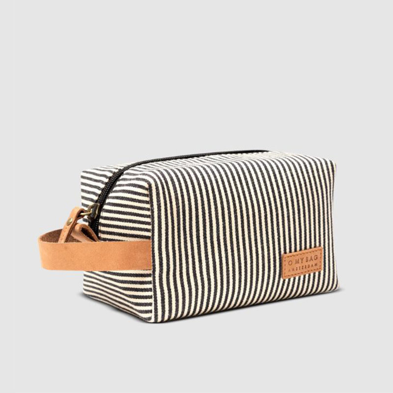 O MY BAG Trousse de toilette Ted Coton/Camel Hunter Leather - Small